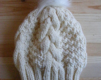 Toddler Girl Hat, Toddler Knit Hat,Cable Knit Hat, Winter Hat for Kids