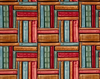 Blank Quilting - Bookshop - Stacked Books