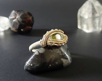 SIZE 8 / Peridot / 14k Gold-fill / .925 Sterling Silver