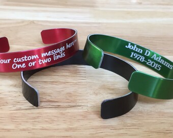 FREE SHIPPING-Memorial Bracelet,Personalized Cuff Bracelet,Men's Bracelets,Women Bracelet, Unisex Memorial Cuffs,Support Bracelets,Bracelet