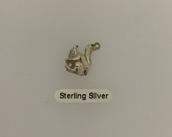 Sterling Silver Squirrel Charm