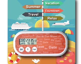 Our Cruise Vacation Countdown Clock & Embellished Card