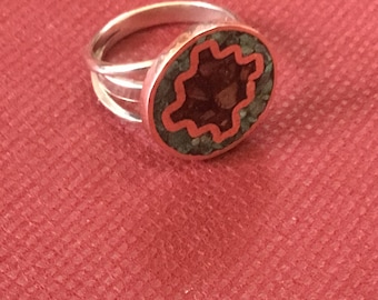 Chrysocolla and the Chile Alerce mosaic ring