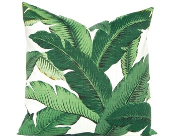 Outdoor Pillow Cover - Tommy Bahama Swaying Palms - 16 x 16, 18 x 18, 20 x 20 Banana Leaf Pillow Cover - Green Pillow- Outdoor Cushion Cover