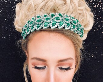 Headband, Tiara, Crown, Irish Dance, made of rhinestones