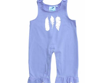 Baby and Toddler Overalls-Feathers
