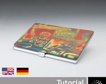 Polymer Clay PDF Tutorial "Scrap Mokume Card Holder"