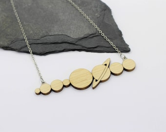 Solar System Necklace | Laser Cut Space & Science Jewellery