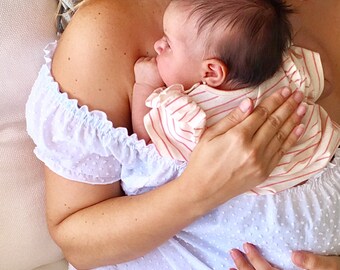 Hospital to home gown, baby shower gift, maternity dress for after birth, postpartum breastfeeding skin to skin, kangaroo care, baby shower