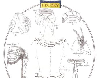 Butterick 4157 Misses' Historical Accessories Sewing Pattern, one size