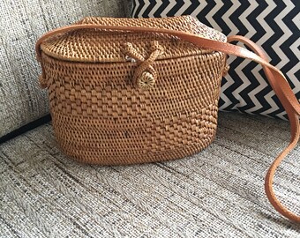 Rattan Bag, Bali Rattan Bag, Ata woven Bag, Bali Bag, Straw Bag, Summer Bag
