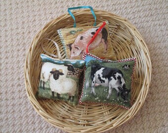 Lavender Sachet Trio - Farmyard Friends