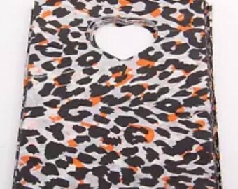 SET of 50 bags POUCHES plastic Leopard