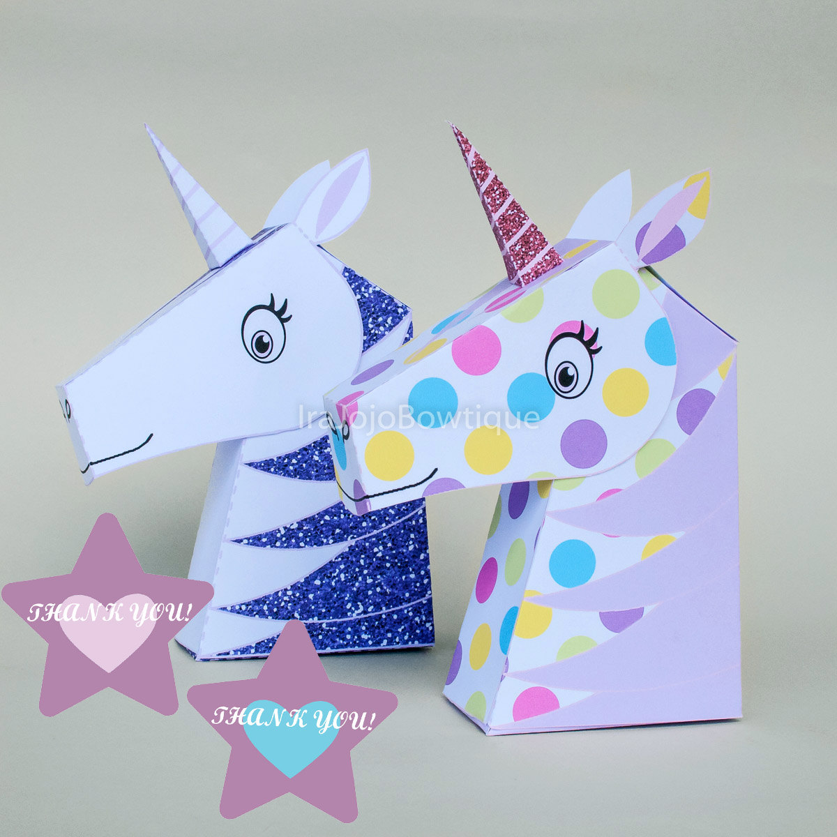 Unicorn Gift Box Set Princess Unicorn Favor Box Printable for