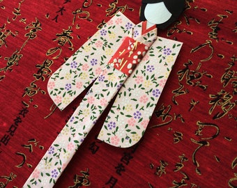 Bookmark 'shiori ningyo' origami Japanese washi paper