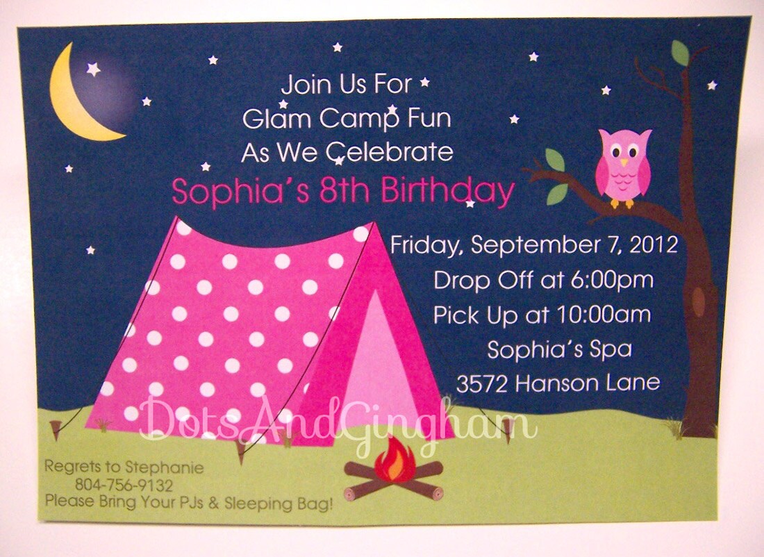 Glam Camp Invitation-Glam Camping Invitation-Glamping