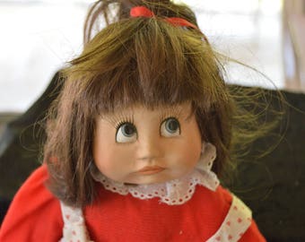 Vintage Porcelain Collectible Doll 1990 Google Eyes