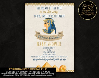 Egyptian Themed Baby Shower Invitations 9