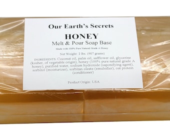 Honey - 2 Lbs Melt and Pour Soap Base - Our Earth's Secrets