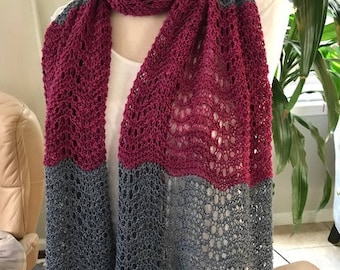 Knit Scarf / Knit Lace Scarf