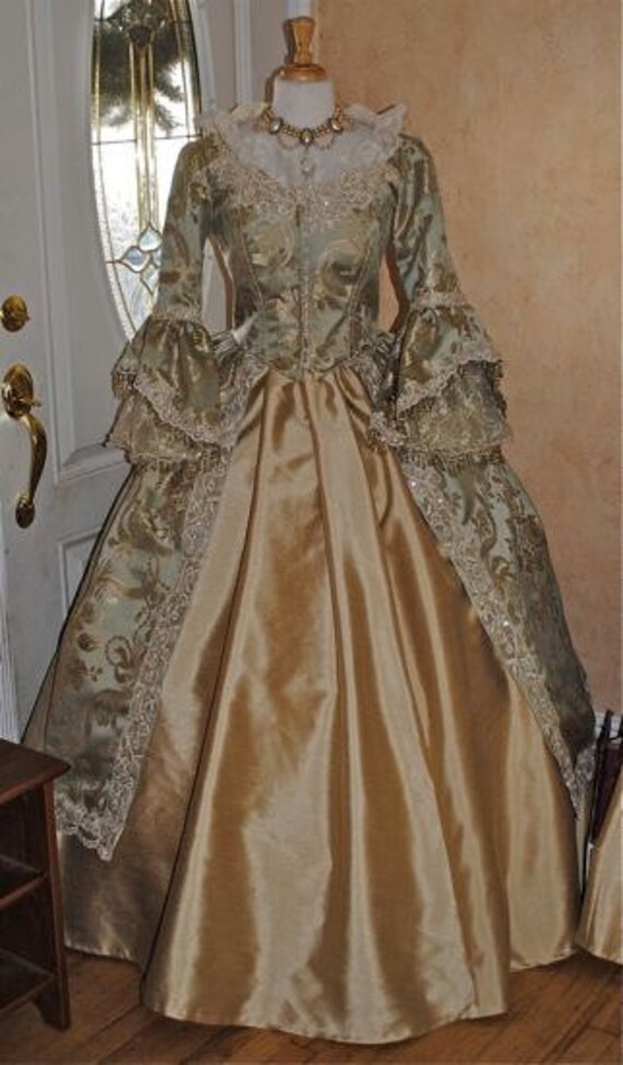 Items similar to 18th Century Rococo Marie Antoinette Gown ...