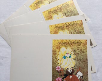 Vintage | Big Eyed Girl | Birthday | Cards