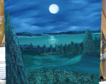 Oil Painting #5 Dreaming in blue's and green's