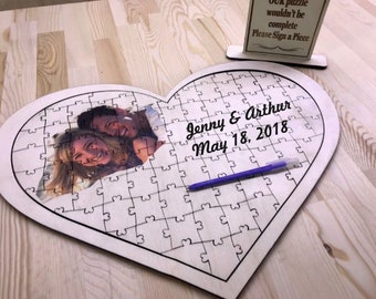 Anniversary Guest Book Anniversary Guest Book puzzle Anniversary Puzzle Guest Book For Couple