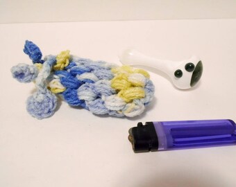 Pipe Case, French Country Pipe bag, Glassware bag, Drawstring cushioned small bag