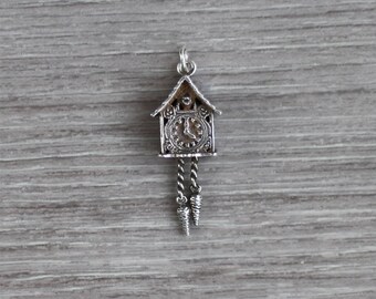 Silver Cuckoo Clock Charm