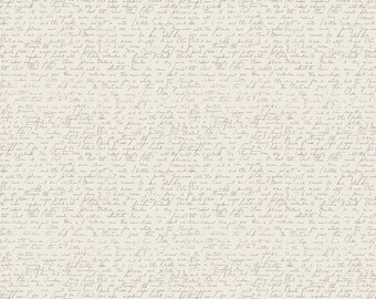 Ava Rose - Script Cream by Deena Rutter for Riley Blake Designs, 1/2 yard,C5876-CREAM