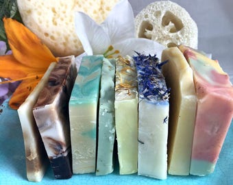 6 Count Soap End Sampler, Soap sampler, Soap Ends, Soap Gifts,Women's gifts,Soap Ends Sampler Set, Handmade Soap Sampler, Natural Soap,