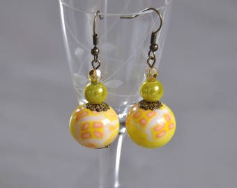 Round BO yellow summer ° ° ° ° fimo