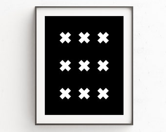 Black and White Art Geometric Wall Art Geometric Art Dining Room Wall Art Geometric Print Modern Art Instant Download Digital Art Print