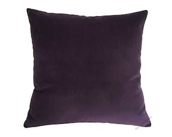 Purple Velvet Suede Decorative Throw Pillow Cover / Pillow Case / Cushion Cover / 18x18"