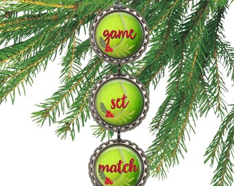Tennis ornament tennis team gift Christmas tennis decoration tennis party favors tennis gift for tennis player.