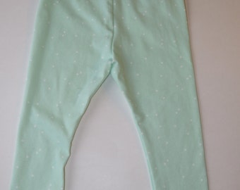 Mint with Ivory Dot Leggings