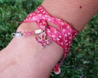 Bracelet pink Dove Holy Spirit Medal (Holy Spirit)