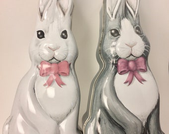 Vintage Easter Bunny Tins
