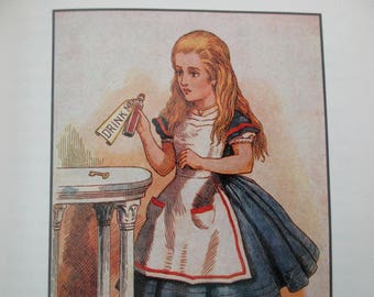 vintage book - Alice's Adventures in Wonderland AND Through the Looking Glass