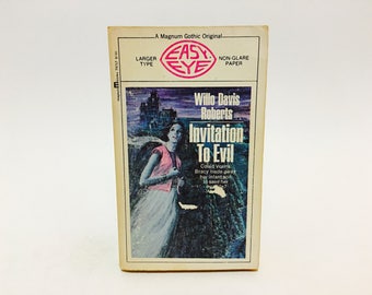 Vintage Gothic Romance Book Invitation to Evil by Willo Davis Roberts 1970 Paperback