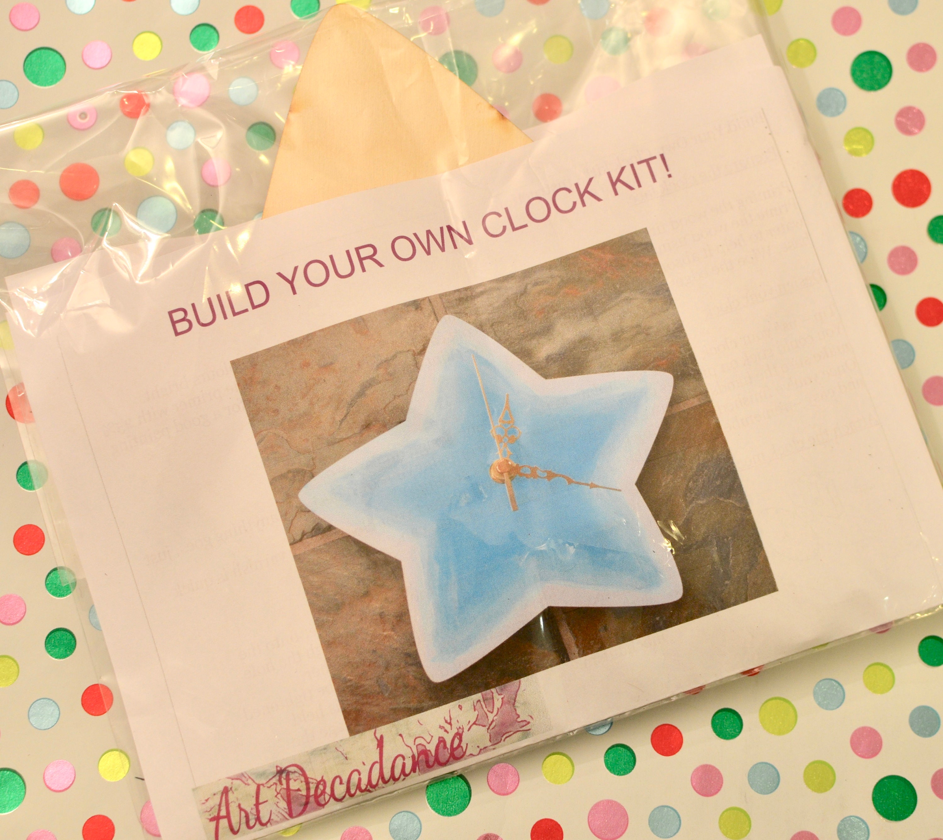Build your own clock kit Craft kit Create a clock Kids