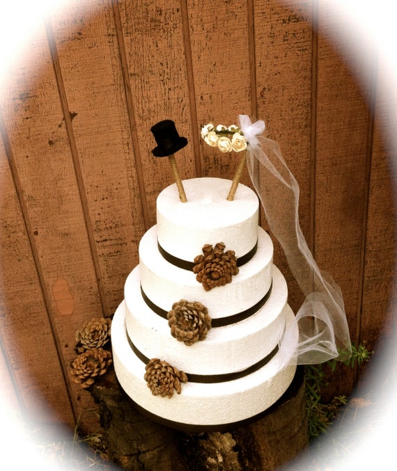 Rustic Wedding Cake Topper Bride Groom Rustic Wedding Cake Topper Bride Groom