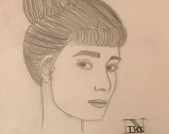 Drawing, black and white, graphite pencil