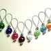 Handmade Rainbow Cats Eye Stitch Markers - US 5 - Item No. 510