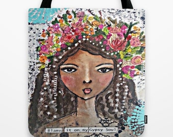 Tote bag: Inspirational Art tote bag.