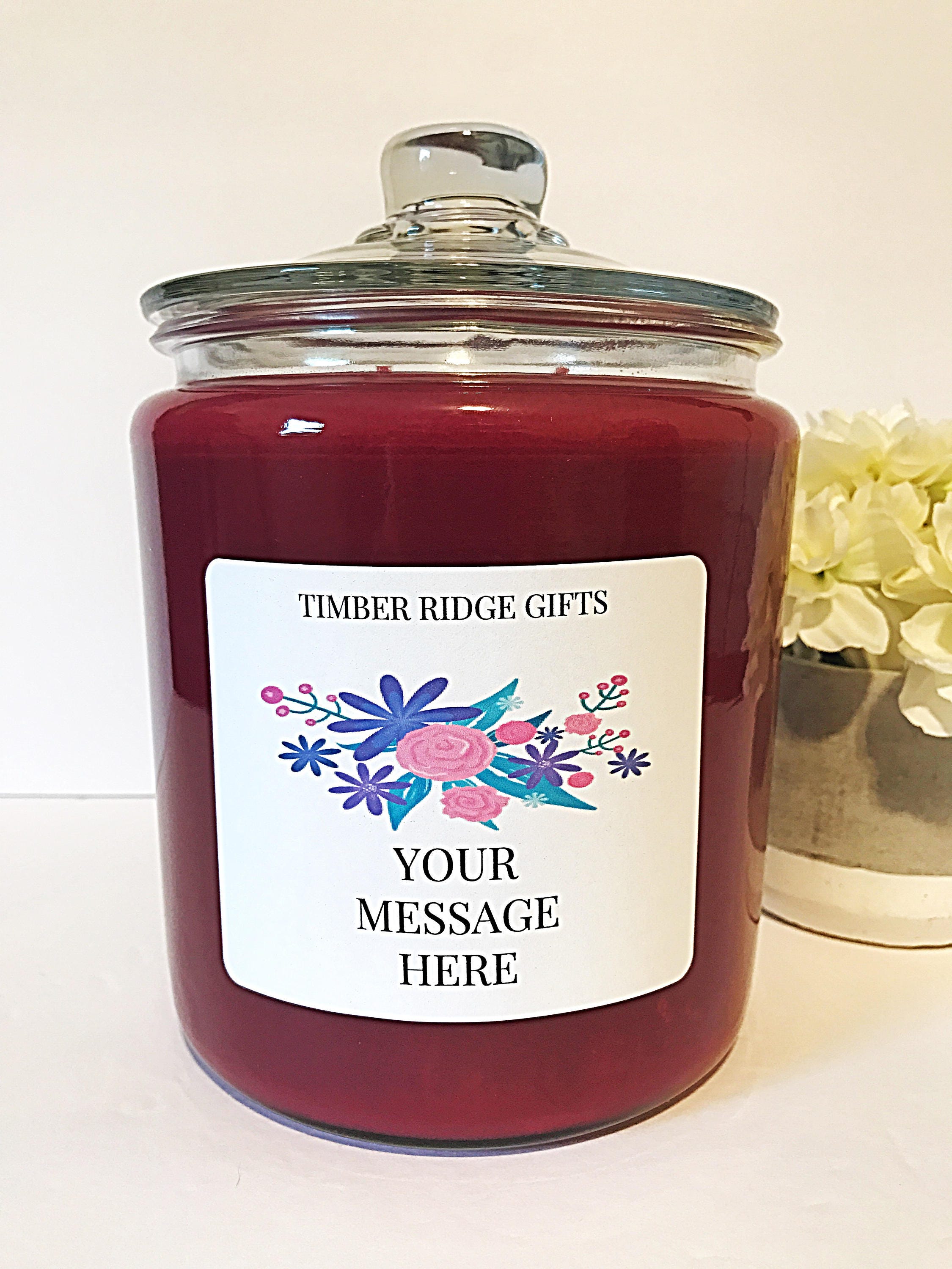 personalized gift large candle soy candles homemade personalized