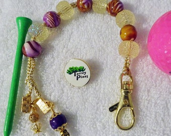 Golf Stroke Counter with Handmade Beads