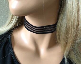BASIC Black Choker Necklace / Black Velvet Choker Necklace / Choker for women / Black Regular Necklace Choker / Chokers / Black Necklace
