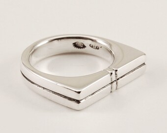 Crossing Lines ring - silver